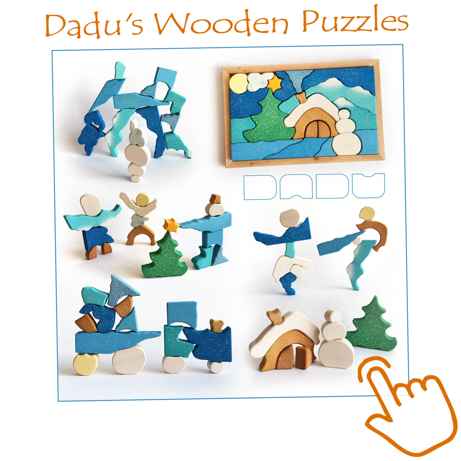 Developmental and Creative Toys for Kids. Wooden puzzle toys for children of different ages, with different themes and different levels of difficulty