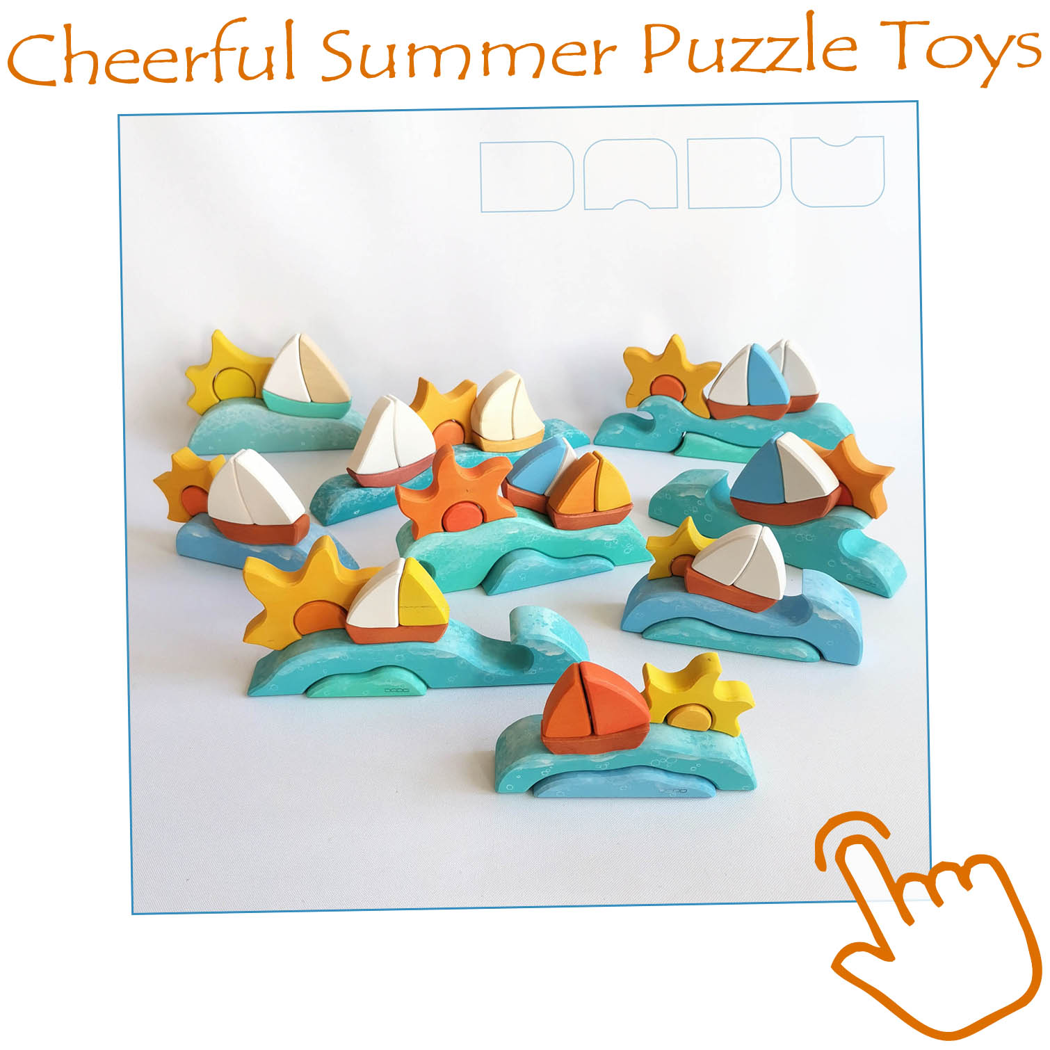 Colorful and cheerful summer wooden puzzle toys from Dadu