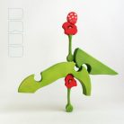 DaduGarden Easter mound with two small and one large pits, and one egg 