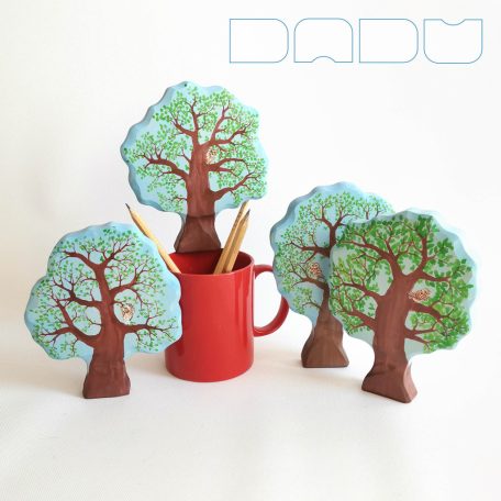 Owl on tree  —  wooden toy