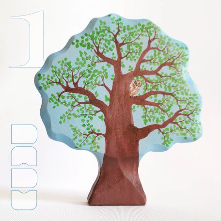 Owl on tree  —  wooden toy