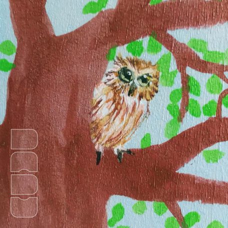 Owl on tree  —  wooden toy