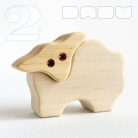 Wooden lambs - toy figures