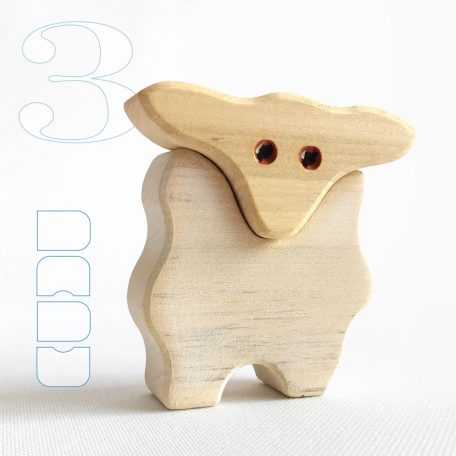 Wooden lambs - toy figures