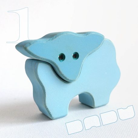 Colored wooden lambs - toy figures