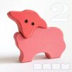 Colored wooden lambs - toy figures