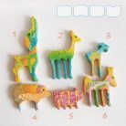 Bebop animals from neighborhood - handpainted wooden toys