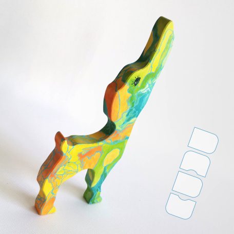 Bebop animals from neighborhood - handpainted wooden toys