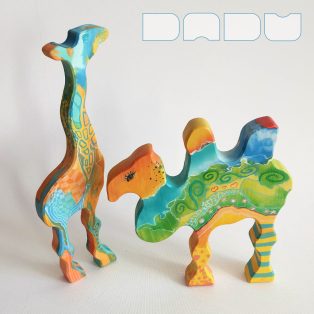 Dadu Bebop cheerful animals—handpainted wooden toys