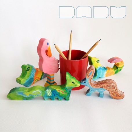 Bebop cheerful animals—wooden toys or decorations