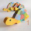 Dadu Bebop cheerful turtles—handpainted wooden toys