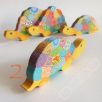 Dadu Bebop cheerful turtles—handpainted wooden toys