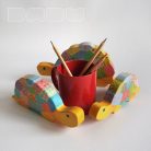 Dadu Bebop cheerful turtles—handpainted wooden toys