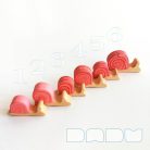 Pink snails - wooden figures