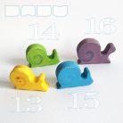 Snails in every color of the rainbow - wooden figures