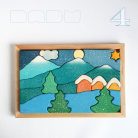 Winter landscape - Advent Calendar wooden tray puzzle