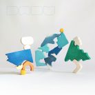 Winter landscape - Advent Calendar wooden tray puzzle