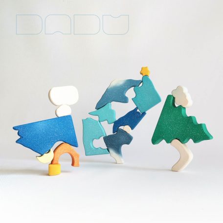 Winter landscape - Advent Calendar wooden tray puzzle