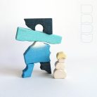 Winter landscape with snowman