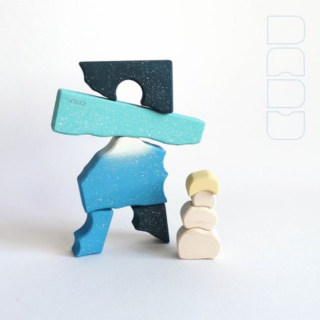 Winter landscape with snowman