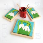 Snowdrop wooden puzzle - various designs
