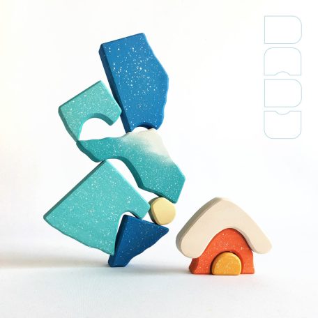 Winter landscape with a snowy hut