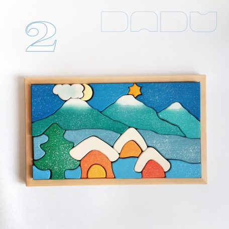 Advent Calendar wooden tray puzzle