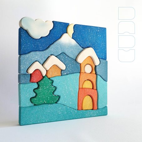 Advent Calendar wooden tray puzzle