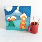 Advent Calendar wooden tray puzzle