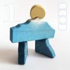 Winter landscape -  wooden tray puzzle for little ones, various designs