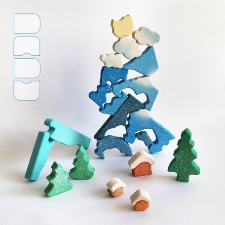 Snowy landscape - Advent Calendar wooden tray puzzle