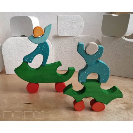 Christmas tree, snowman, huts