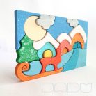 Winter Dadu with a sled