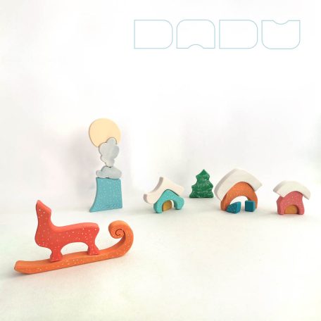 Winter Dadu with a sled