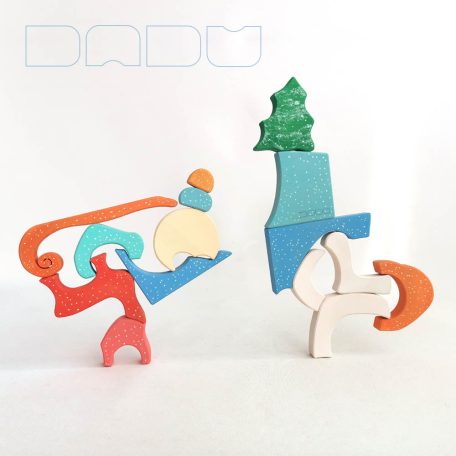 Winter Dadu with a sled