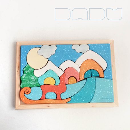 Winter Dadu with a sled