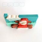 Santa Claus on a bench