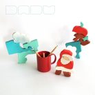 Santa Claus on a bench