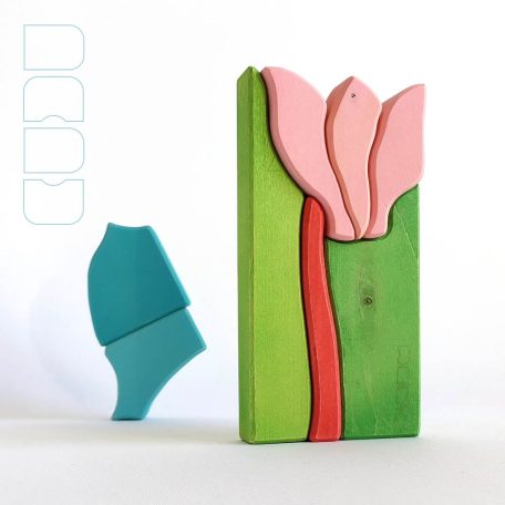 Cyclamen - tray puzzle wooden toy