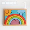 Animals with rainbow - wooden puzzles 