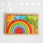 Animals with rainbow - wooden puzzles 