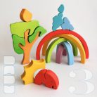 Animals with rainbow - wooden puzzles 