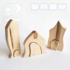 DaduVillages with beautiful boo-boos, developmental wooden building toys