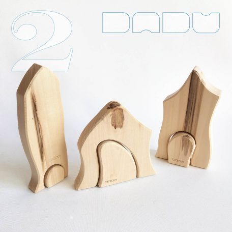 DaduVillages with beautiful boo-boos, developmental wooden building toys