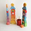Skyscrapers with Rainbows—Multi Storey Building Toys
