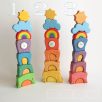 Skyscrapers with Rainbows—Multi Storey Building Toys