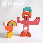 Skyscrapers with Rainbows—Multi Storey Building Toys