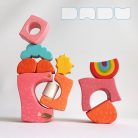 Skyscrapers with Rainbows—Multi Storey Building Toys