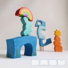 Skyscrapers with Rainbows—Multi Storey Building Toys