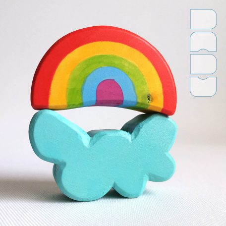 Skyscrapers with Rainbows—Multi Storey Building Toys